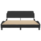 Bed Frame "Dover" Black 160x200 cm Faux Leather