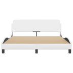 Bed Frame "Dover" White 160x200 cm Faux Leather