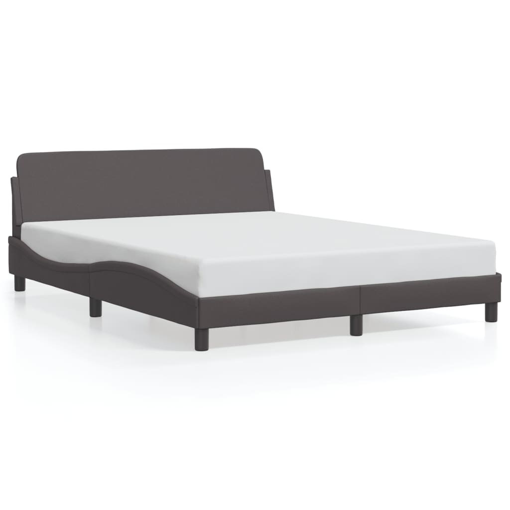 Bed Frame "Dover" Grey 160x200 cm Faux Leather