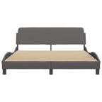 Bed Frame "Dover" Grey 160x200 cm Faux Leather