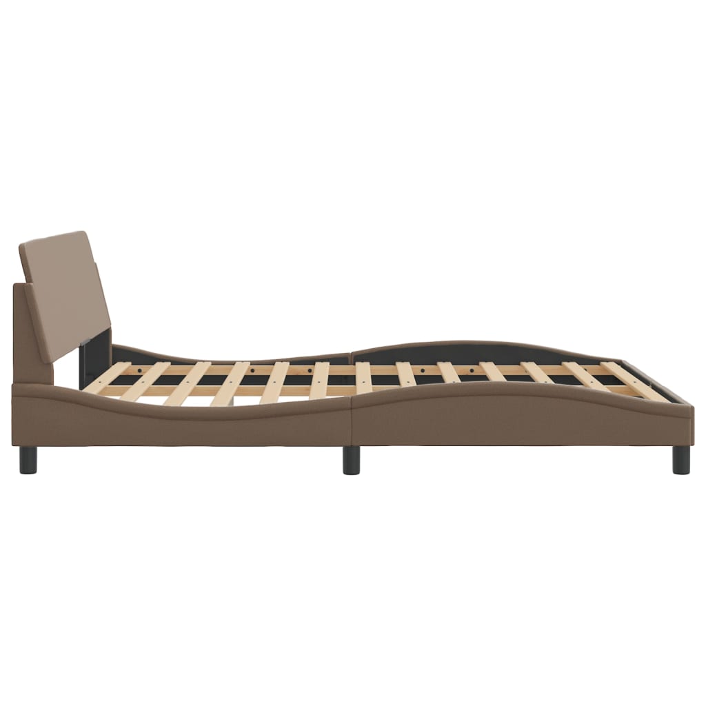 Bed Frame "Dover" Cappuccino 160x200 cm Faux Leather