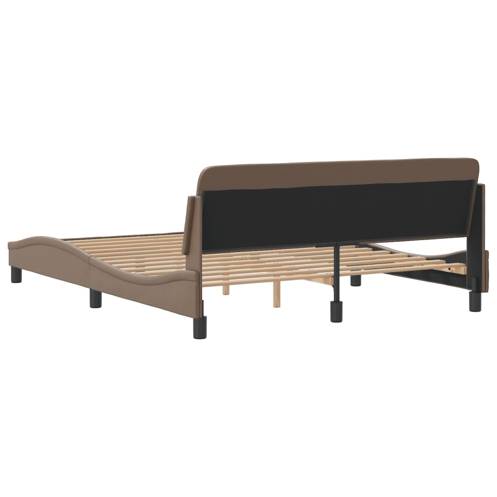 Bed Frame "Dover" Cappuccino 160x200 cm Faux Leather