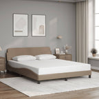 Bed Frame "Dover" Cappuccino 160x200 cm Faux Leather