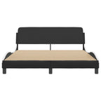 Bed Frame "Dover" Black&White 160x200 cm Faux Leather
