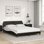 Bed Frame "Dover" Black&White 160x200 cm Faux Leather