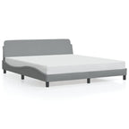 Bed Frame "Dover" Light Grey 180x200 cm Fabric