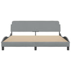 Bed Frame "Dover" Light Grey 180x200 cm Fabric