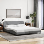 Bed Frame "Dover" Light Grey 180x200 cm Fabric