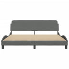 Bed Frame "Dover" Dark Grey 180x200 cm Fabric