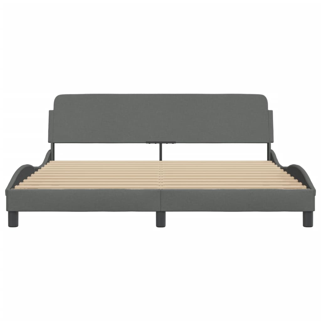 Bed Frame "Dover" Dark Grey 180x200 cm Fabric