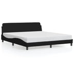 Bed Frame "Dover" Black 180x200 cm Fabric