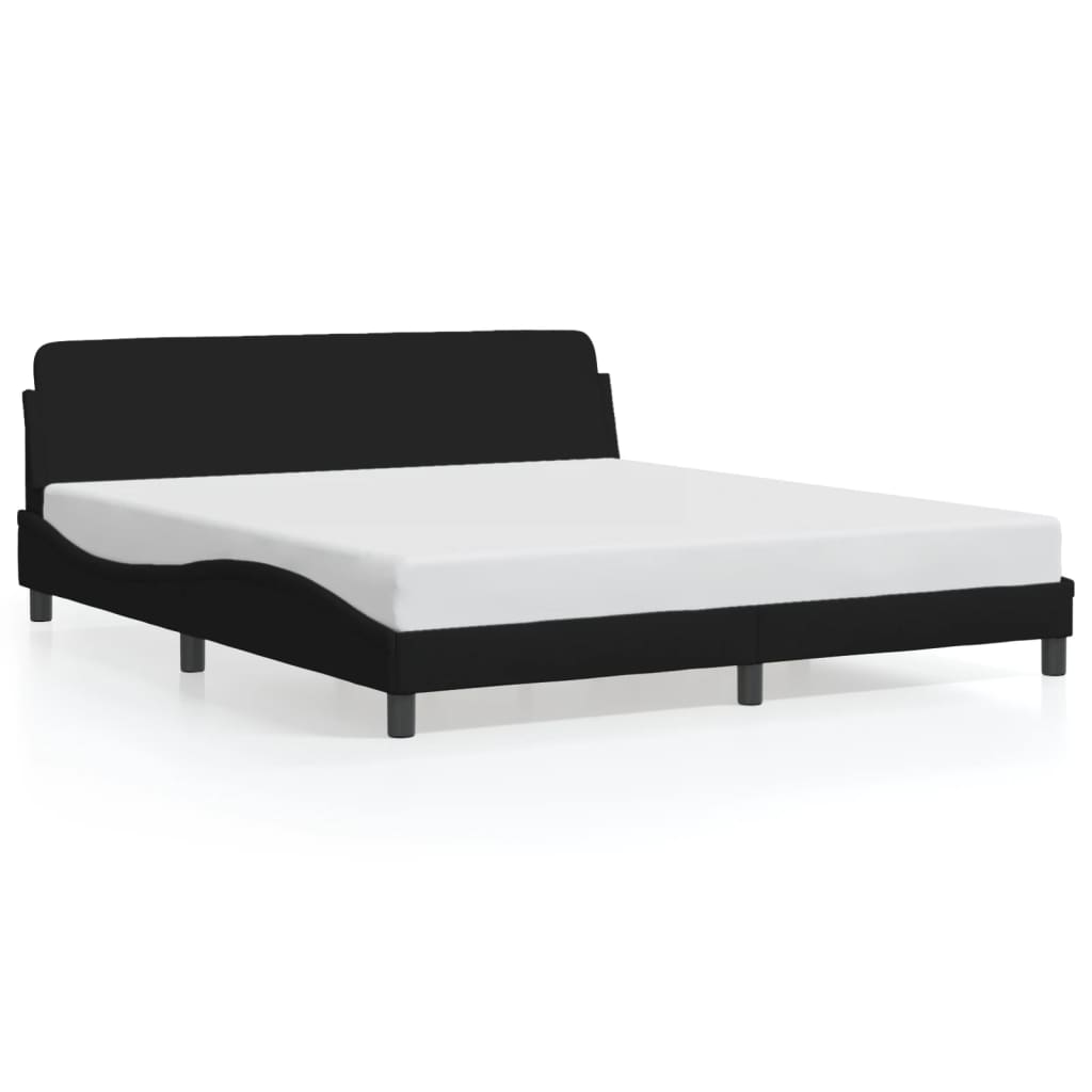 Bed Frame "Dover" Black 180x200 cm Fabric