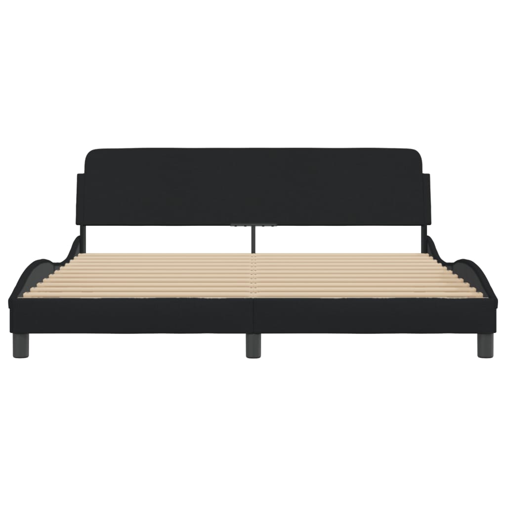 Bed Frame "Dover" Black 180x200 cm Fabric
