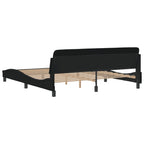 Bed Frame "Dover" Black 180x200 cm Fabric