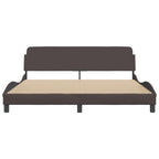 Bed Frame "Dover" Dark Brown 180x200 cm Fabric