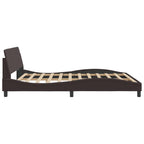 Bed Frame "Dover" Dark Brown 180x200 cm Fabric