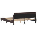 Bed Frame "Dover" Dark Brown 180x200 cm Fabric