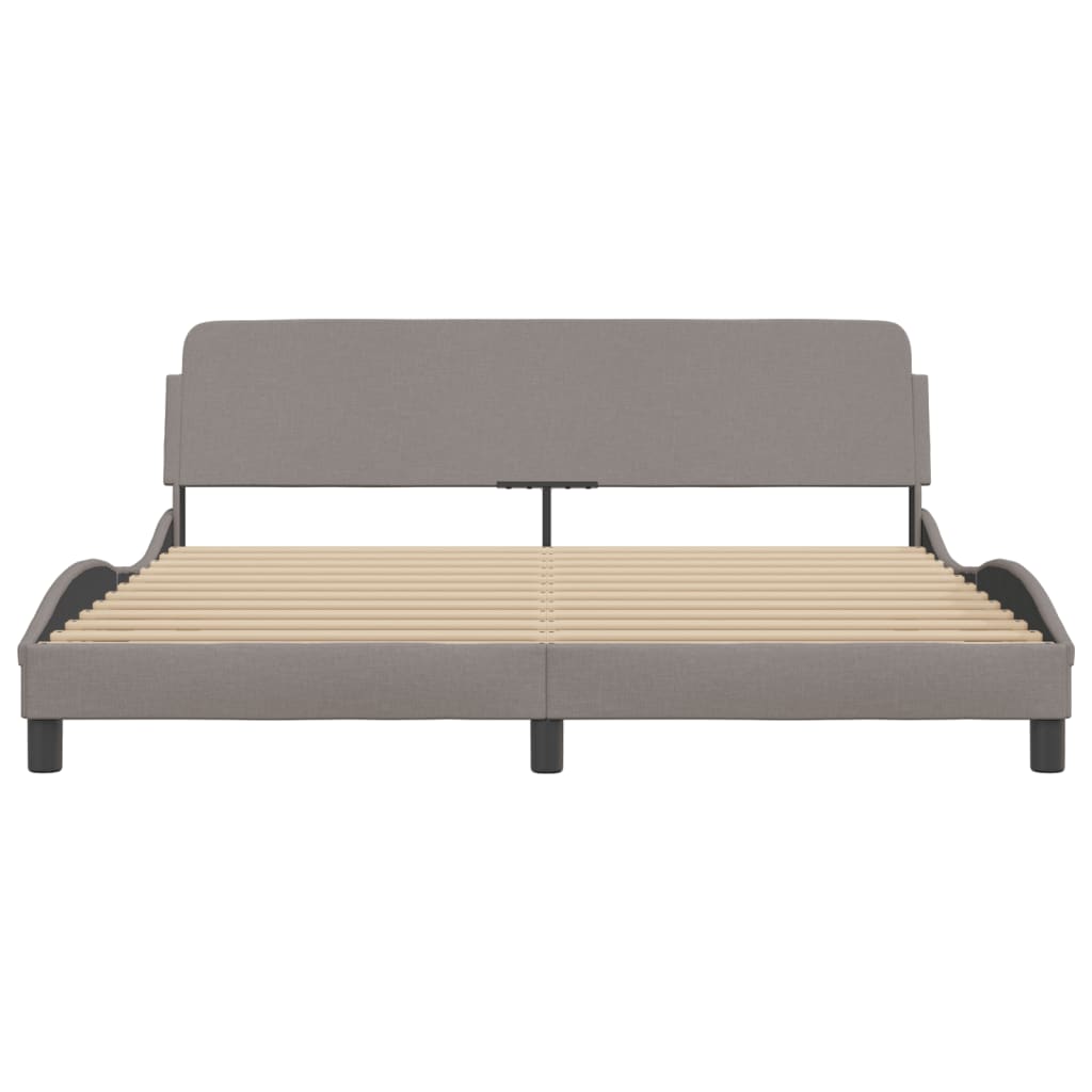 Bed Frame "Dover" Taupe 180x200 cm Fabric