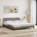 Bed Frame "Dover" Taupe 180x200 cm Fabric