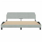 Bed Frame "Dover" Light Grey 180x200 cm Velvet