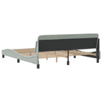 Bed Frame "Dover" Light Grey 180x200 cm Velvet