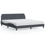 Bed Frame "Dover" Dark Grey 180x200 cm Velvet