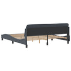 Bed Frame "Dover" Dark Grey 180x200 cm Velvet