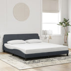 Bed Frame "Dover" Dark Grey 180x200 cm Velvet