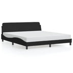 Bed Frame "Dover" Black 180x200 cm Velvet