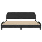Bed Frame "Dover" Black 180x200 cm Velvet