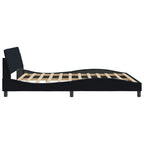 Bed Frame "Dover" Black 180x200 cm Velvet