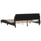 Bed Frame "Dover" Black 180x200 cm Velvet