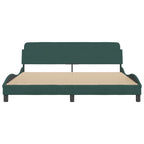 Bed Frame "Dover" Dark Green 180x200 cm Velvet