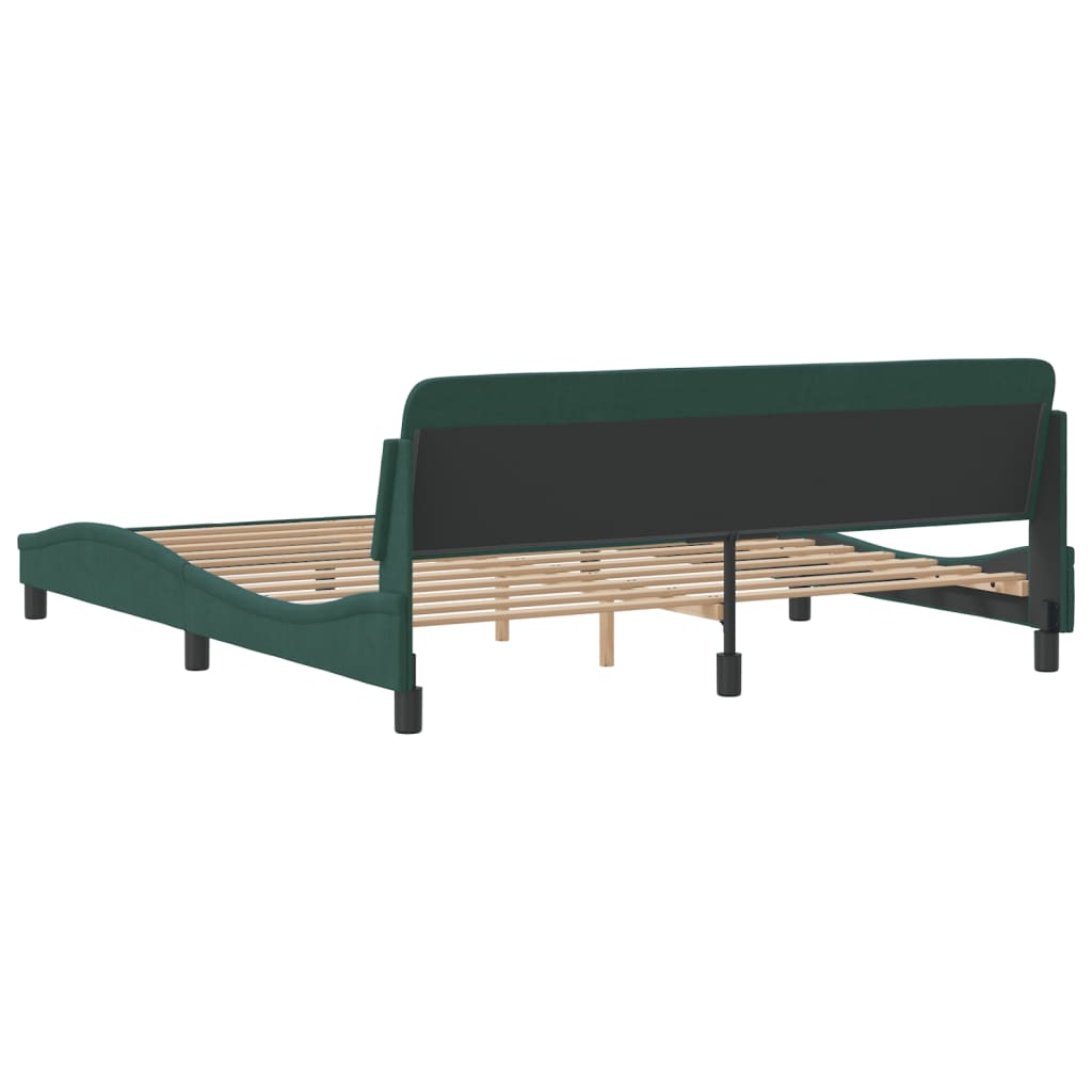 Bed Frame "Dover" Dark Green 180x200 cm Velvet