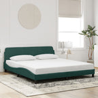 Bed Frame "Dover" Dark Green 180x200 cm Velvet