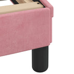 Bed Frame with Headboard "Dover" Pink 180x200 cm Velvet