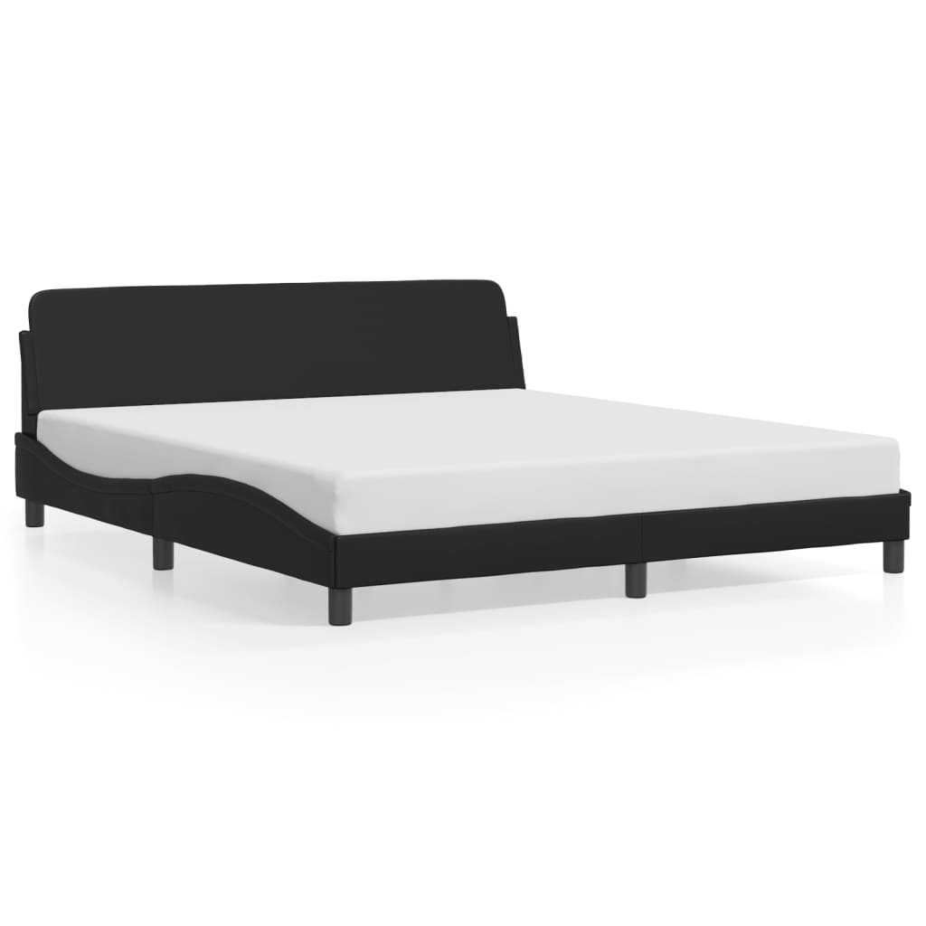 Bed Frame "Dover" Black 180x200 cm Faux Leather