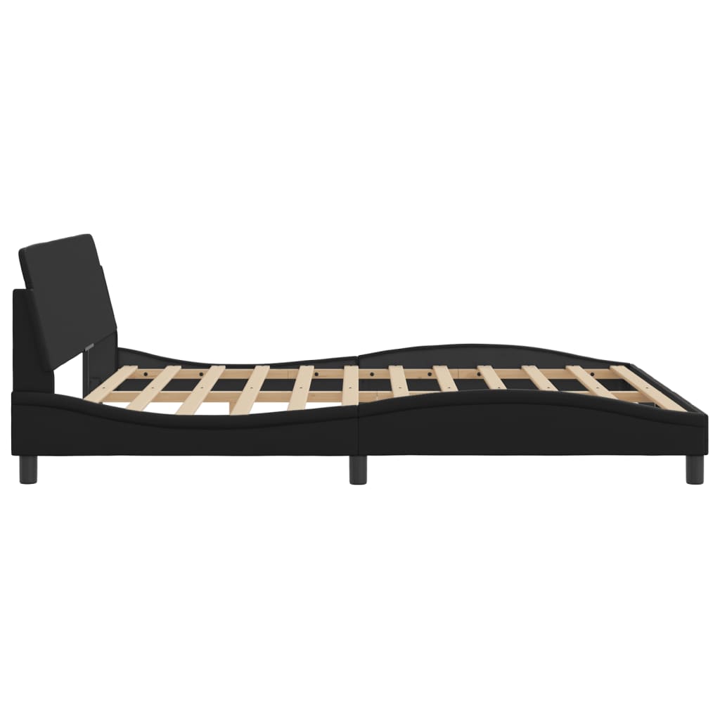 Bed Frame "Dover" Black 180x200 cm Faux Leather