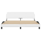 Bed Frame "Dover" White 180x200 cm Faux Leather