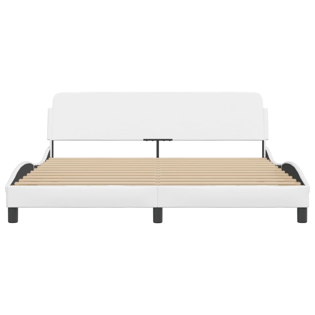 Bed Frame "Dover" White 180x200 cm Faux Leather