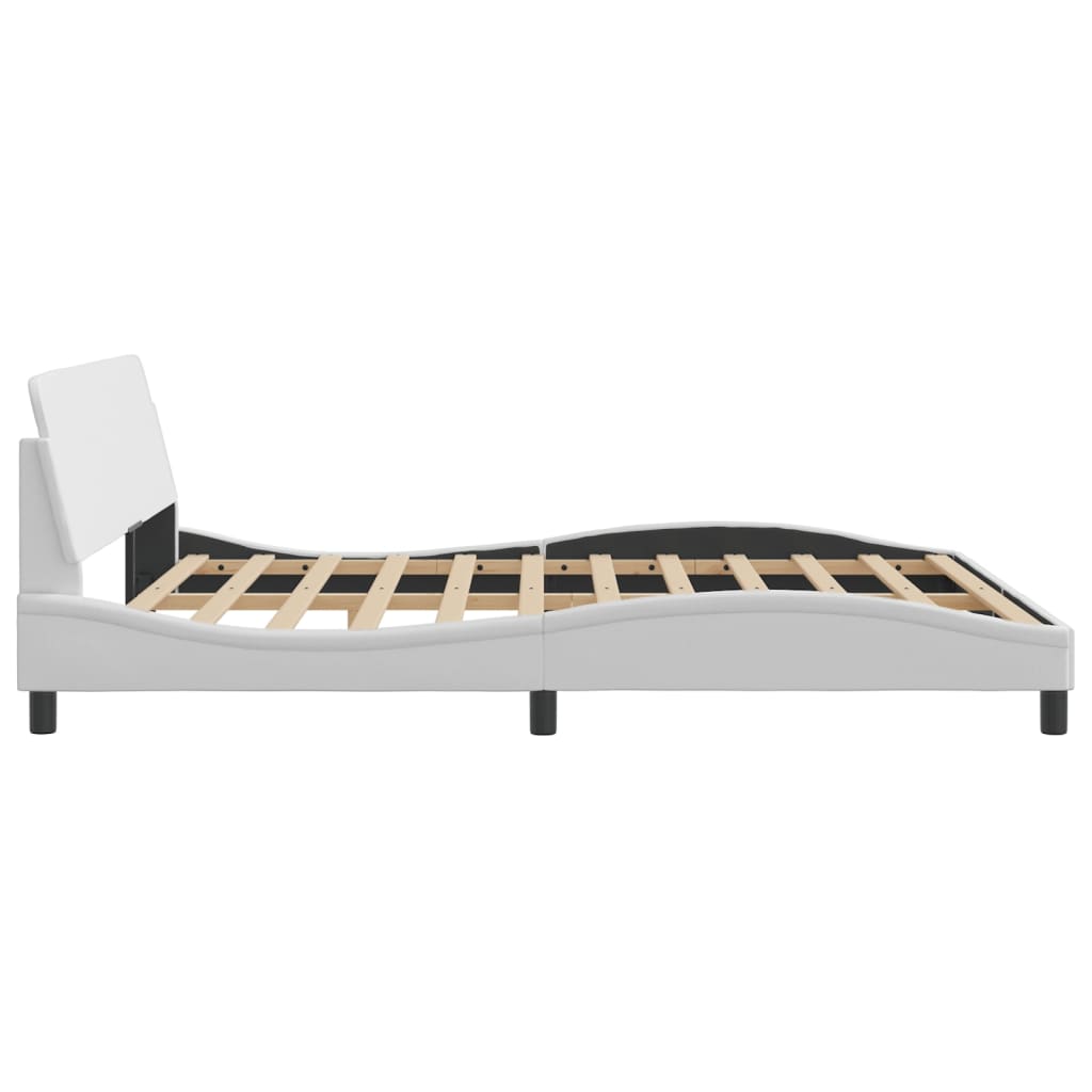 Bed Frame "Dover" White 180x200 cm Faux Leather