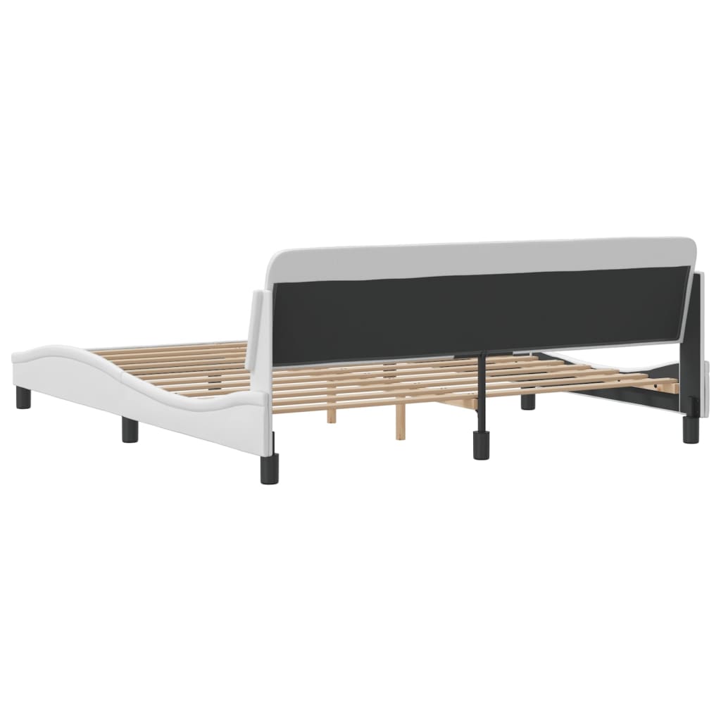 Bed Frame "Dover" White 180x200 cm Faux Leather