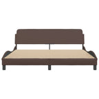 Bed Frame "Dover" Brown 180x200 cm Faux Leather