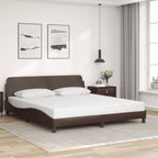 Bed Frame "Dover" Brown 180x200 cm Faux Leather