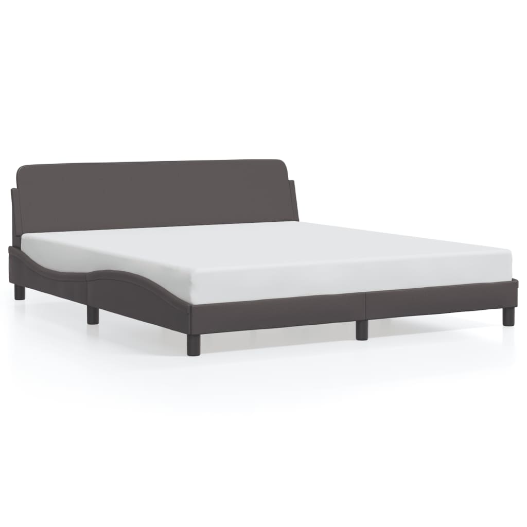 Bed Frame "Dover" Grey 180x200 cm Faux Leather