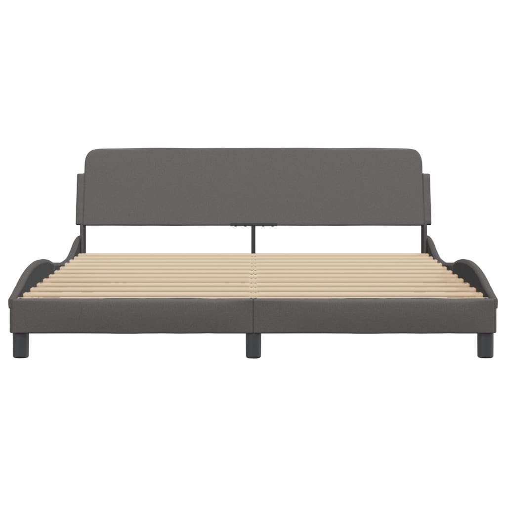 Bed Frame "Dover" Grey 180x200 cm Faux Leather