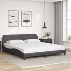 Bed Frame "Dover" Grey 180x200 cm Faux Leather