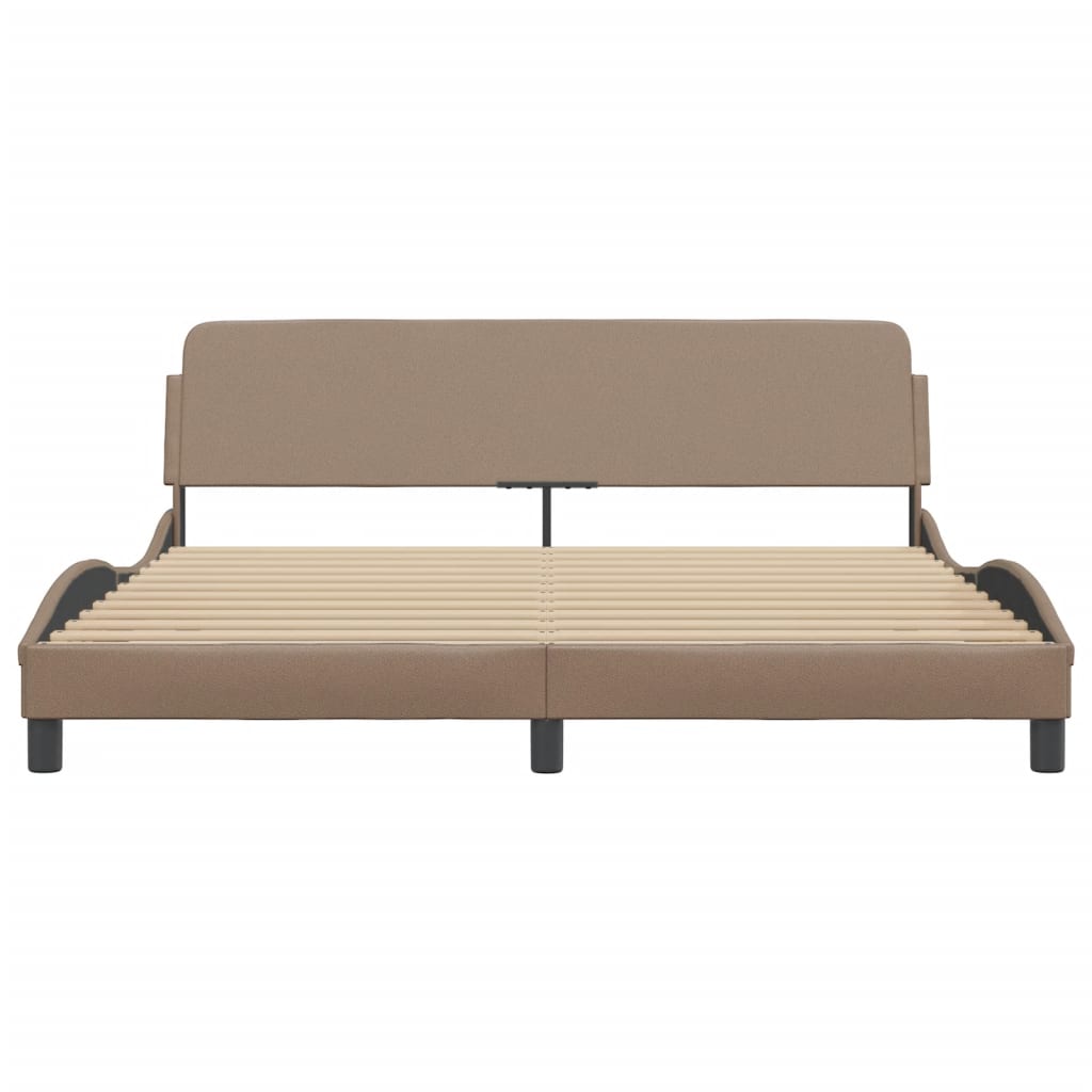Bed Frame "Dover" Cappuccino 180x200 cm Faux Leather