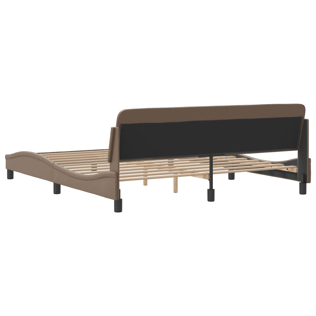 Bed Frame "Dover" Cappuccino 180x200 cm Faux Leather