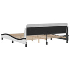 Bed Frame "Dover" White&Black 180x200 cm Faux Leather